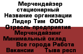 Мерчендайзер стационарный › Название организации ­ Лидер Тим, ООО › Отрасль предприятия ­ Мерчендайзинг › Минимальный оклад ­ 14 000 - Все города Работа » Вакансии   . Тыва респ.